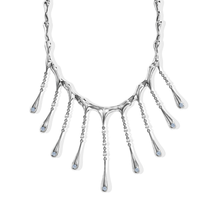 Lucy Q - Lab Grown Diamond (SI/G-H) Necklace (Size - 20) in Rhodium Overlay Sterling Silver 0.75 Ct, Silver Wt. 62.00 Gms 8775609 1