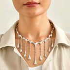 Lucy Q Lab Grown Diamond Fancy Necklace (Size - 20) in Rhodium OverlaySterling Silver, Silver Wt.35 Gms  0.747  Ct._8775609_1