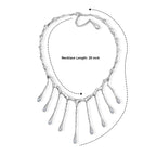 Lucy Q Lab Grown Diamond Fancy Necklace (Size - 20) in Rhodium OverlaySterling Silver, Silver Wt.35 Gms  0.747  Ct._8775609_3