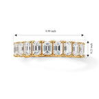 D'joy Moissanite Band Ring in 18K Gold OverlaySterling Silver  4.578  Ct._8775627_4
