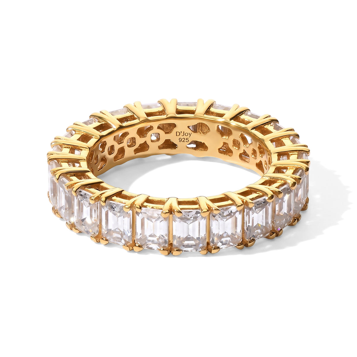 D'joy Moissanite Band Ring in 18K Gold OverlaySterling Silver  4.796  Ct. 8775637 0