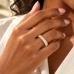 D'joy Moissanite Band Ring in 18K Gold OverlaySterling Silver  4.796  Ct._8775637_1