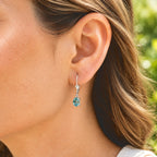 D'Joy - Blue Zircon Solitaire Earring with Lever Back in Platinum Overlay Sterling Silver 2.15 Ct._8776425_1