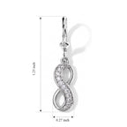 Luxuriant - Lab Grown Diamond (SI/G-H) Infinity Dangling Earring with Lever Back in Rhodium Overlay Sterling Silver 0.25 Ct._8776489_4