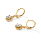 EverTrue - Natural White Diamond Solitaire Drop Earring with Lever Back in Yellow Gold Tone_8777120_3