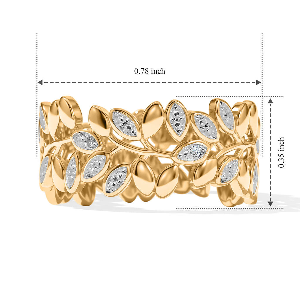 EverTrue White Diamond Band Ring Pure Yellow Brass  0.024  Ct._8777225_4
