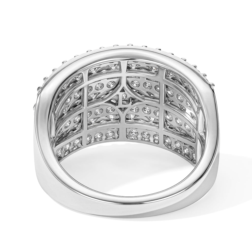 Luxuriant Lab Grown Diamond Cluster Ring in Rhodium OverlaySterling Silver, Silver Wt.6.3 Gms  1.650  Ct._8777239_4