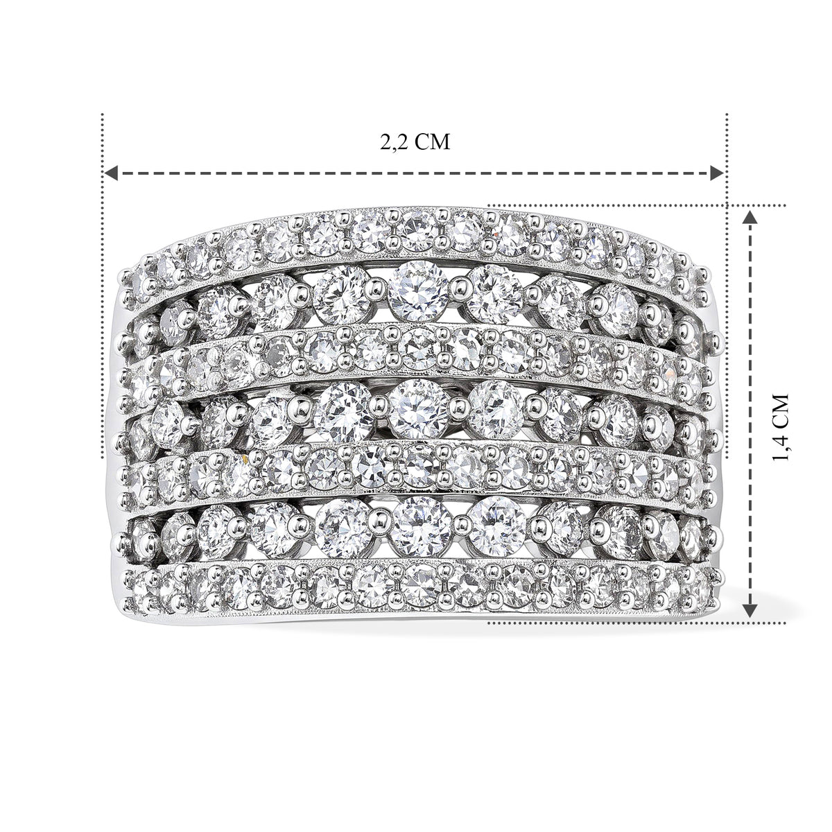 Luxuriant - Lab Grown Diamond Cluster Ring in Rhodium Overlay Sterling Silver 1.55 Ct. 8777239 5