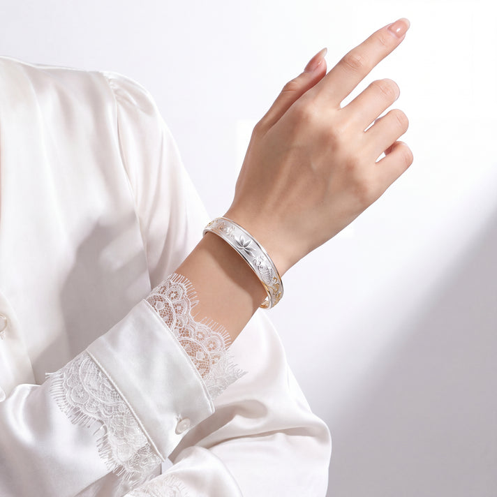Close Out Deal- Adjustable Textured Bangle (Size - 7.5) 8777277 2