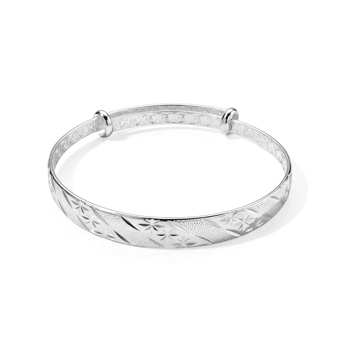 Close Out Deal- Adjustable Textured Bangle (Size -7) 8777278 0