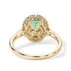 Luxoro - 10K Yellow Gold AAA Colombian Emerald & Natural White Diamond Halo Ring 1.10 Ct._8777289_5