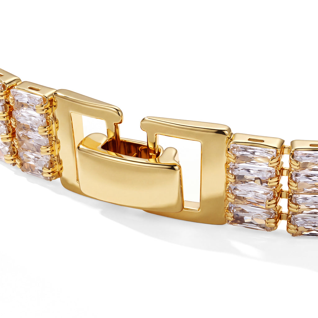 Green Crystal & White Cubic Zirconia Bracelet (Size - 7.5) 1.50 Ct._8777306_3