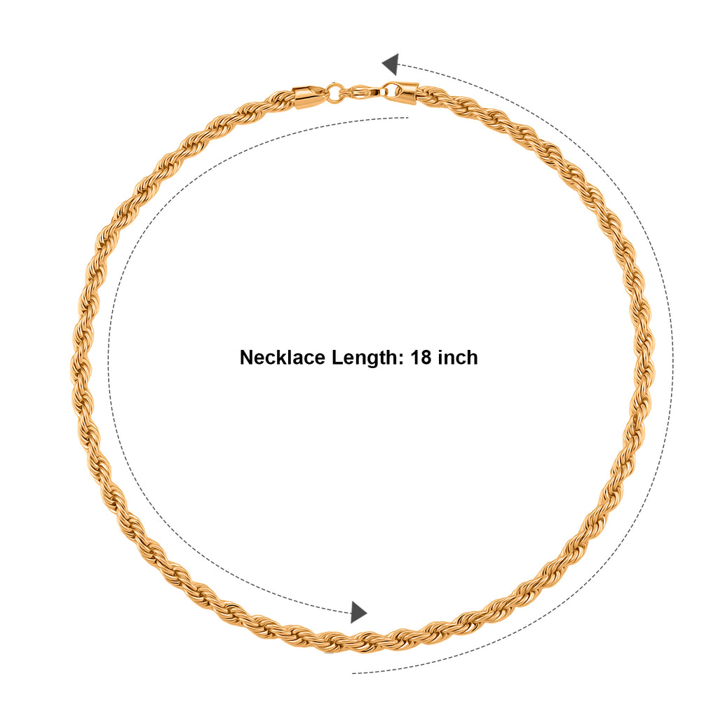 Rope Chain Necklace (Size - 18)_8777394_4