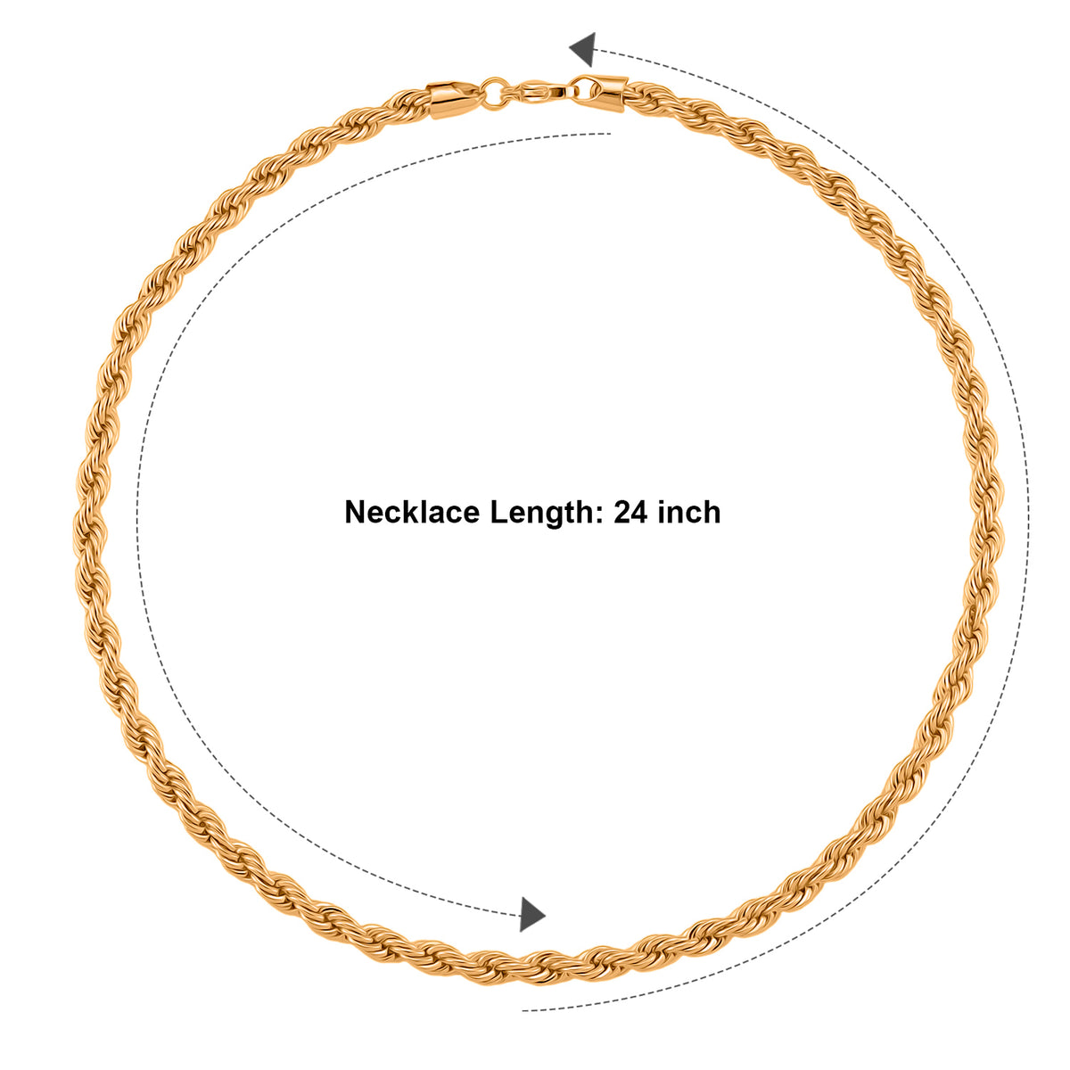 Rope Chain Necklace (Size - 24) 8777421 4