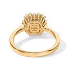 Luxuriant - AAA Turkizite & Lab Grown Diamond (SI/G-H) Halo Ring in 18K Vermeil Yellow Gold Plated Sterling Silver 1.40 Ct._8777474_4