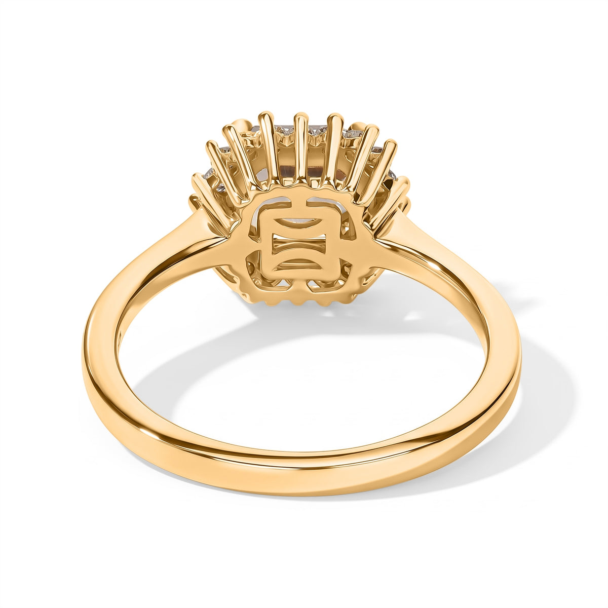 Luxuriant - AAA Turkizite &amp; Lab Grown Diamond (SI-G-H) Halo Ring in 18K Vermeil Yellow Gold Plated Sterling Silver 1.40 Ct. 8777474 4
