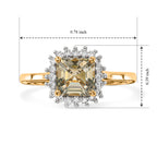 Luxuriant - AAA Turkizite & Lab Grown Diamond (SI/G-H) Halo Ring in 18K Vermeil Yellow Gold Plated Sterling Silver 1.40 Ct._8777474_5