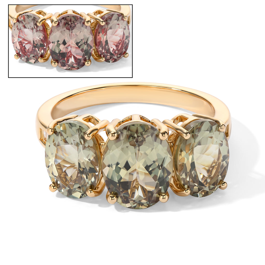 Luxoro - 14K Yellow Gold AAA Turkizite & White Diamond Ring 3.76 Ct, Gold Wt. 3.25 Gms_8777682