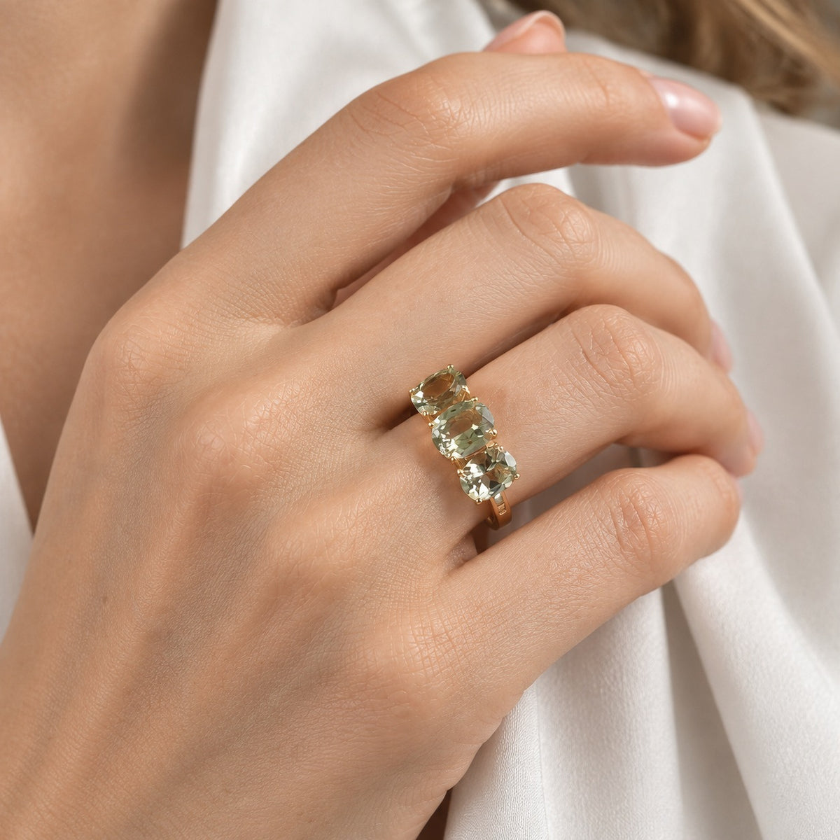 Luxoro - 14K Yellow Gold AAA Turkizite &amp; White Diamond Ring 3.76 Ct, Gold Wt. 3.25 Gms 8777682 1