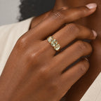 Luxoro - 14K Yellow Gold AAA Turkizite & White Diamond Ring 3.76 Ct, Gold Wt. 3.25 Gms_8777682_2