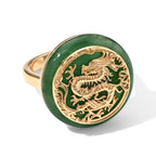 EverTrue Dyed Green Jade Fancy Ring Pure Yellow Brass  22.000  Ct._8777821