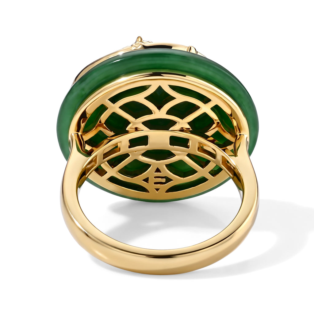 EverTrue Dyed Green Jade Fancy Ring Pure Yellow Brass  22.000  Ct._8778203_4