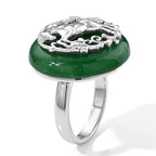 EverTrue - Dyed Green Jade Horse Ring 22.00 Ct._8778206_2