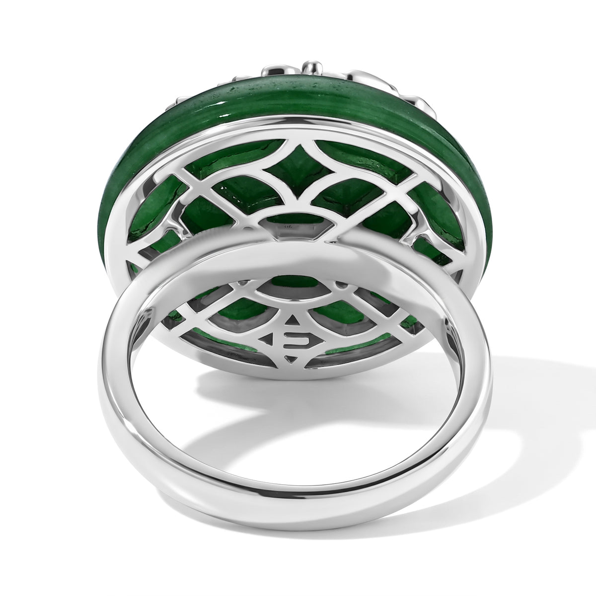 EverTrue - Dyed Green Jade Horse Ring 22.00 Ct. 8778206 3