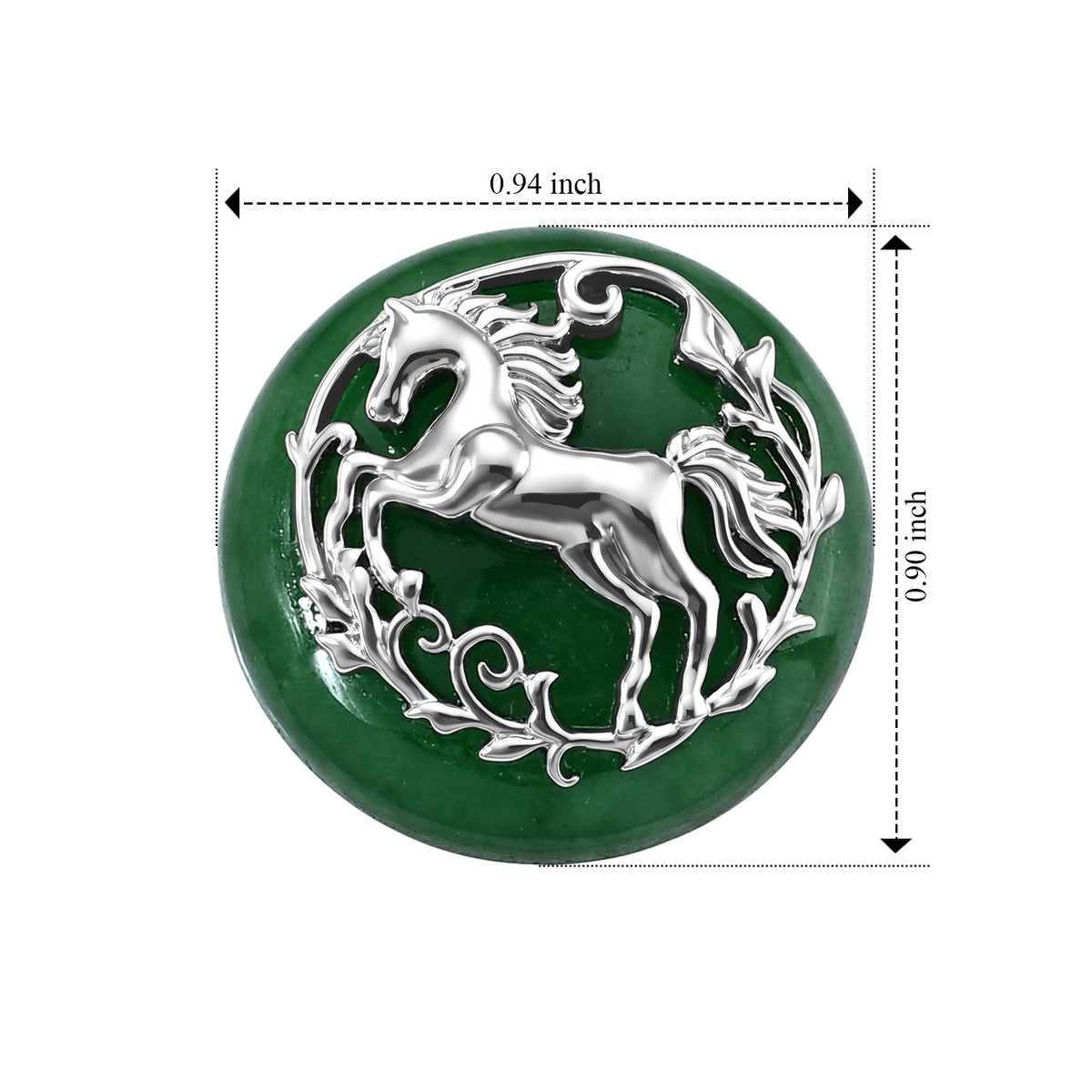 EverTrue - Dyed Green Jade Horse Ring 22.00 Ct. 8778206 4