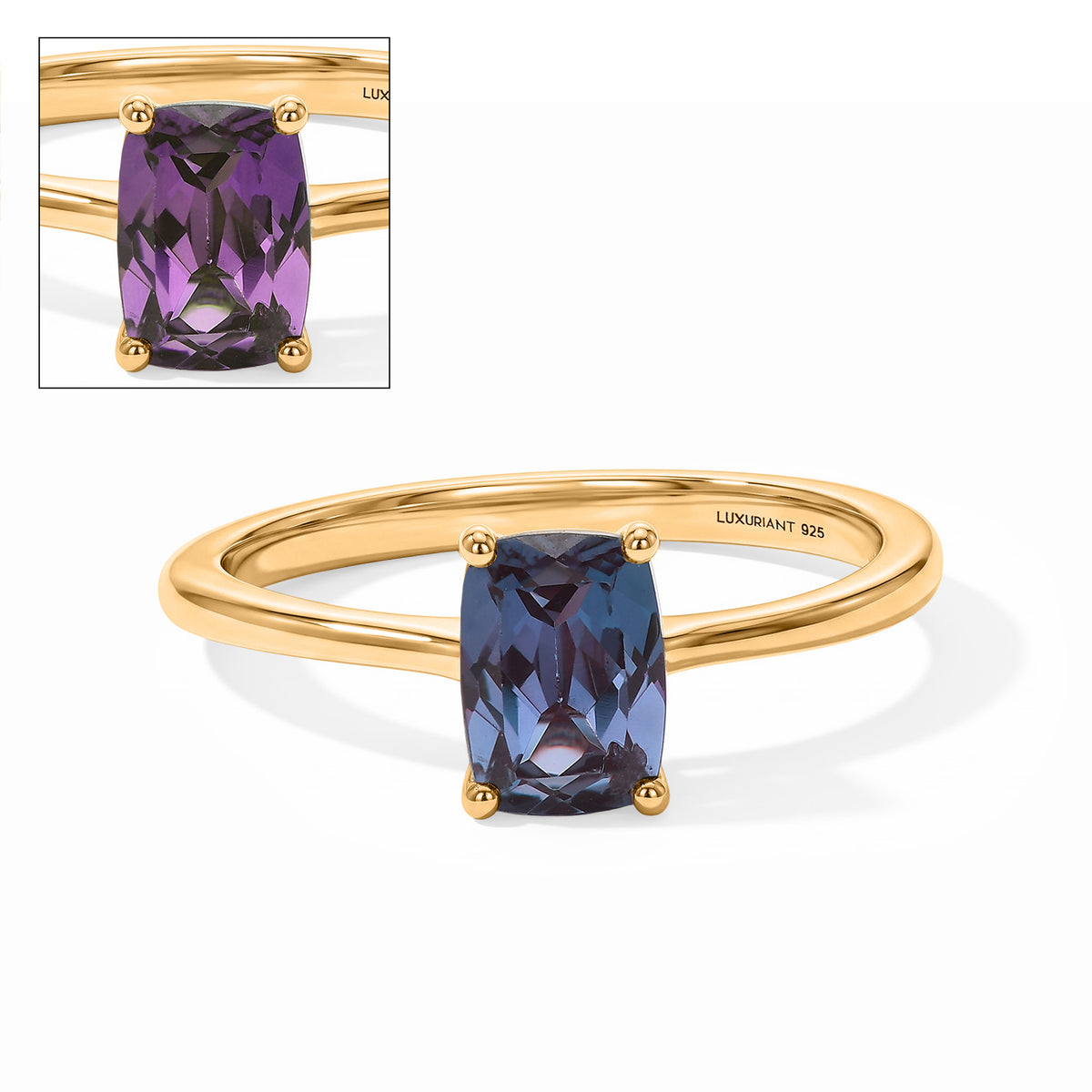 Luxuriant Lab Grown Alexandrite Ring Sterling Silver  1.106  Ct. 8778279 0
