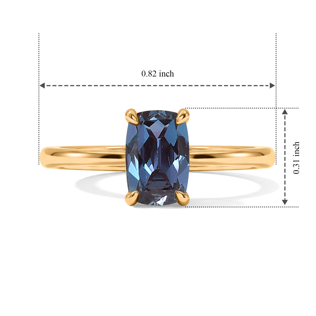 Luxuriant Lab Grown Alexandrite Ring Sterling Silver  1.106  Ct._8778279_5