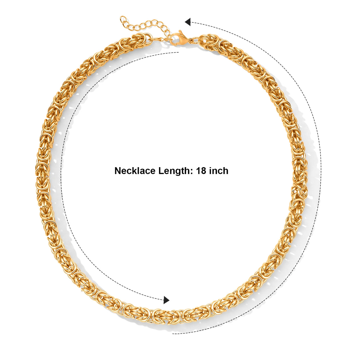 Fancy Necklace (Size - 18) Pure White Stainless Steel 8778284 5
