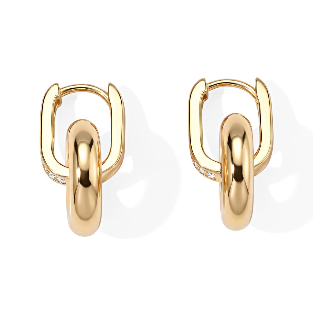 White Cubic Zirconia Fancy Earring Pure Yellow Brass  0.100  Ct._8778342_3
