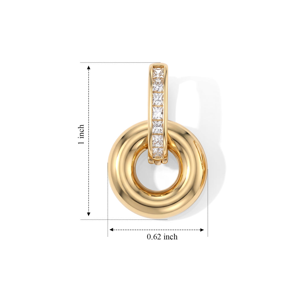 White Cubic Zirconia Fancy Earring Pure Yellow Brass  0.100  Ct._8778342_4