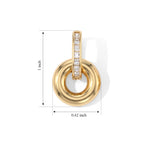 White Cubic Zirconia Fancy Earring Pure Yellow Brass  0.100  Ct._8778342_4
