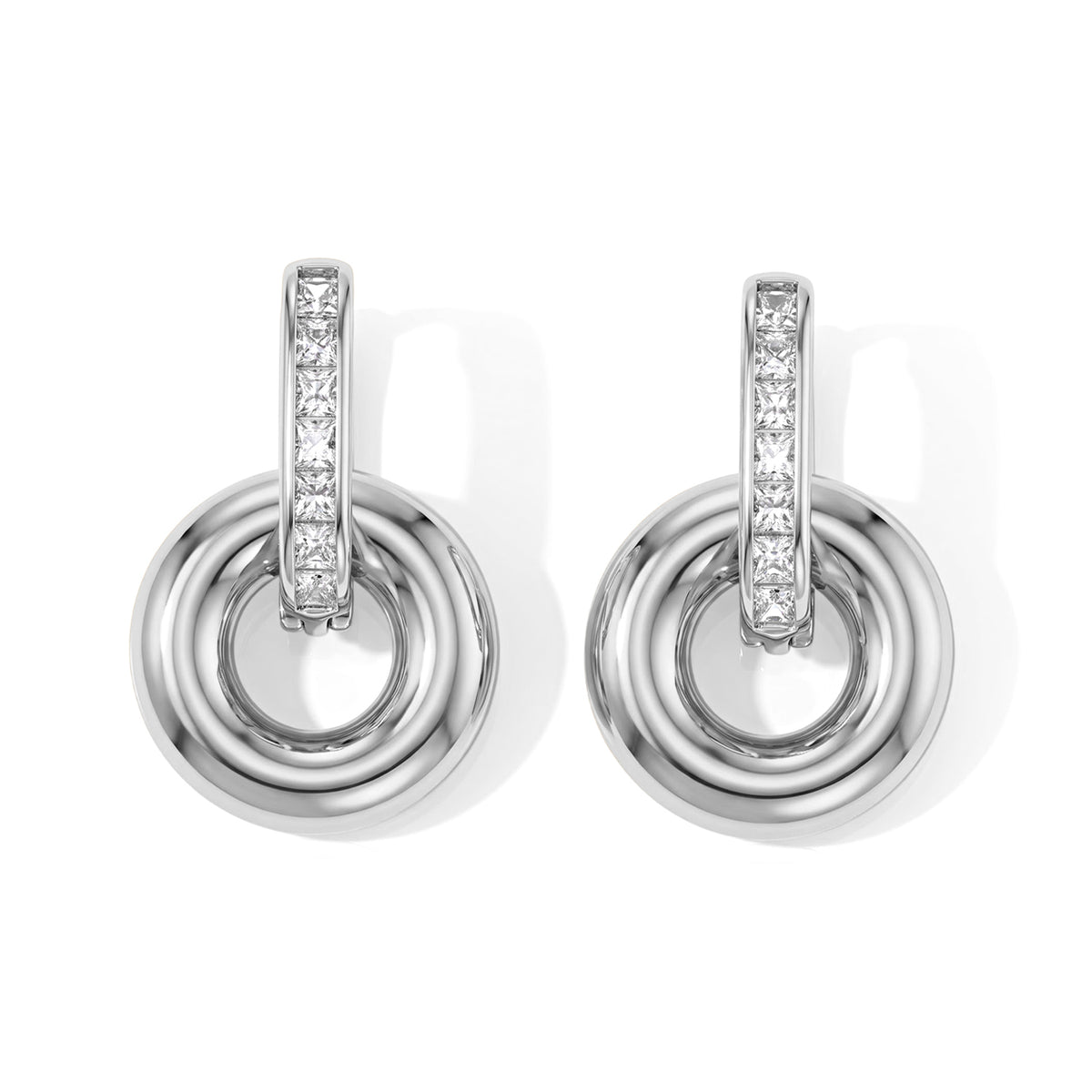 White Cubic Zirconia Fancy Earring Pure White Brass  0.100  Ct. 8778343 0