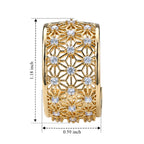 White Cubic Zirconia Fancy Earring Pure Yellow Brass  0.200  Ct._8778344_4