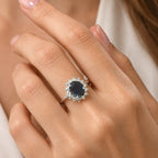 Luxuriant Lab Grown Alexandrite, Lab Grown Diamond Ring in Rhodium OverlaySterling Silver  4.167  Ct._8778354_1