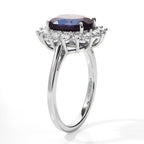 Luxuriant Lab Grown Alexandrite, Lab Grown Diamond Ring in Rhodium OverlaySterling Silver  4.167  Ct._8778354_3