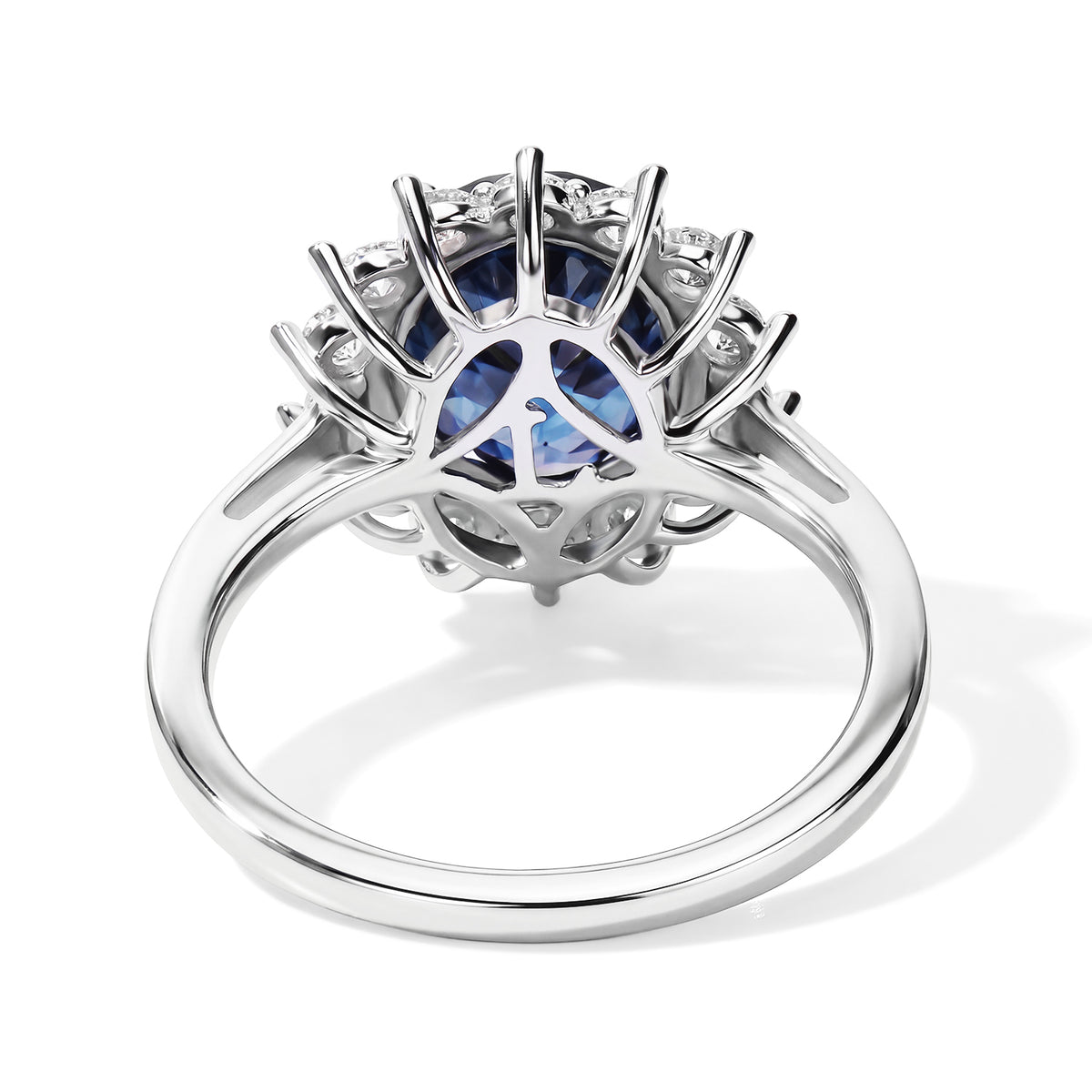 Luxuriant Lab Grown Alexandrite, Lab Grown Diamond Ring in Rhodium OverlaySterling Silver  4.167  Ct. 8778354 4