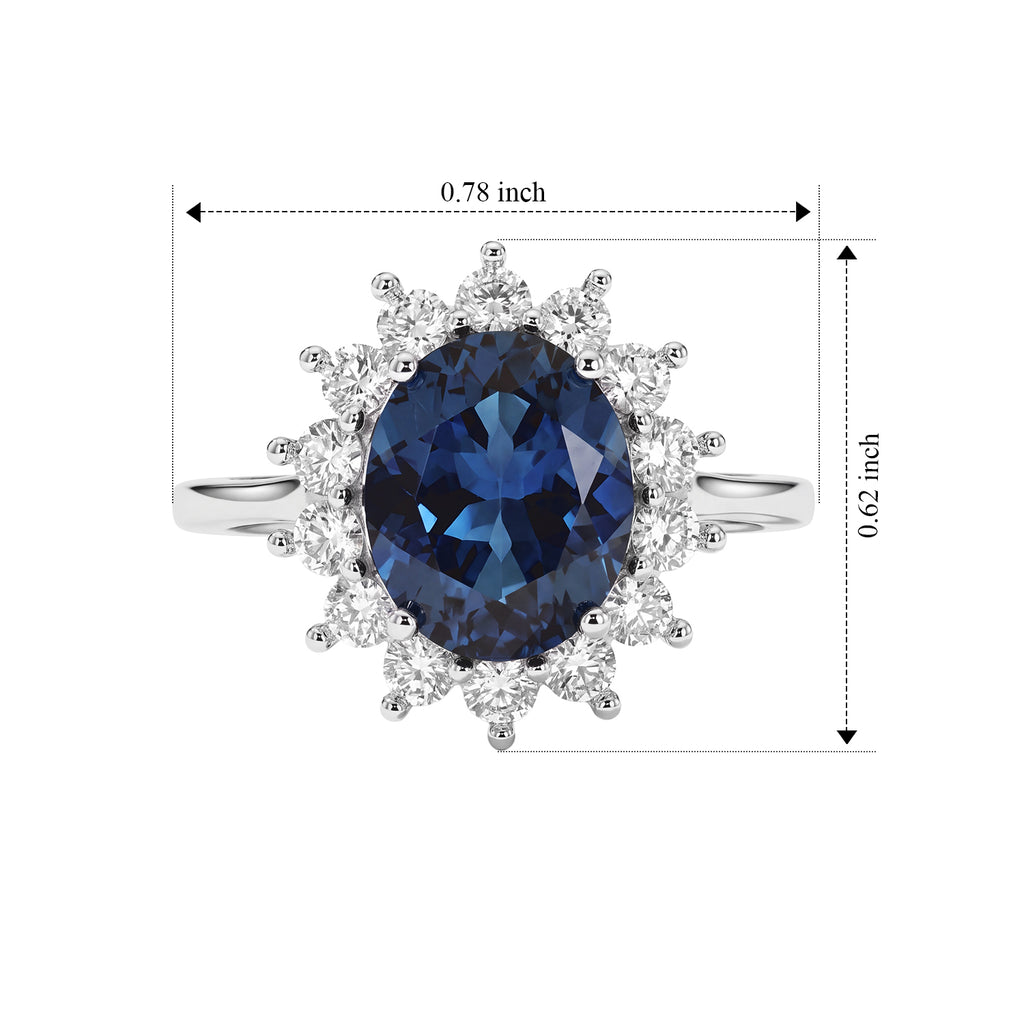 Luxuriant Lab Grown Alexandrite, Lab Grown Diamond Ring in Rhodium OverlaySterling Silver  4.167  Ct._8778354_5