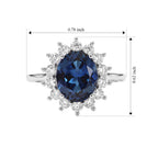 Luxuriant Lab Grown Alexandrite, Lab Grown Diamond Ring in Rhodium OverlaySterling Silver  4.167  Ct._8778354_5