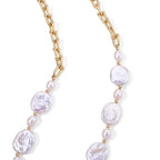 White Fresh Water Pearl & White Keshi Pearl Beads Necklace (Size - 20) with Clasp 80.00 Ct._8778376_2