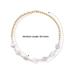 White Fresh Water Pearl & White Keshi Pearl Beads Necklace (Size - 20) with Clasp 80.00 Ct._8778376_4