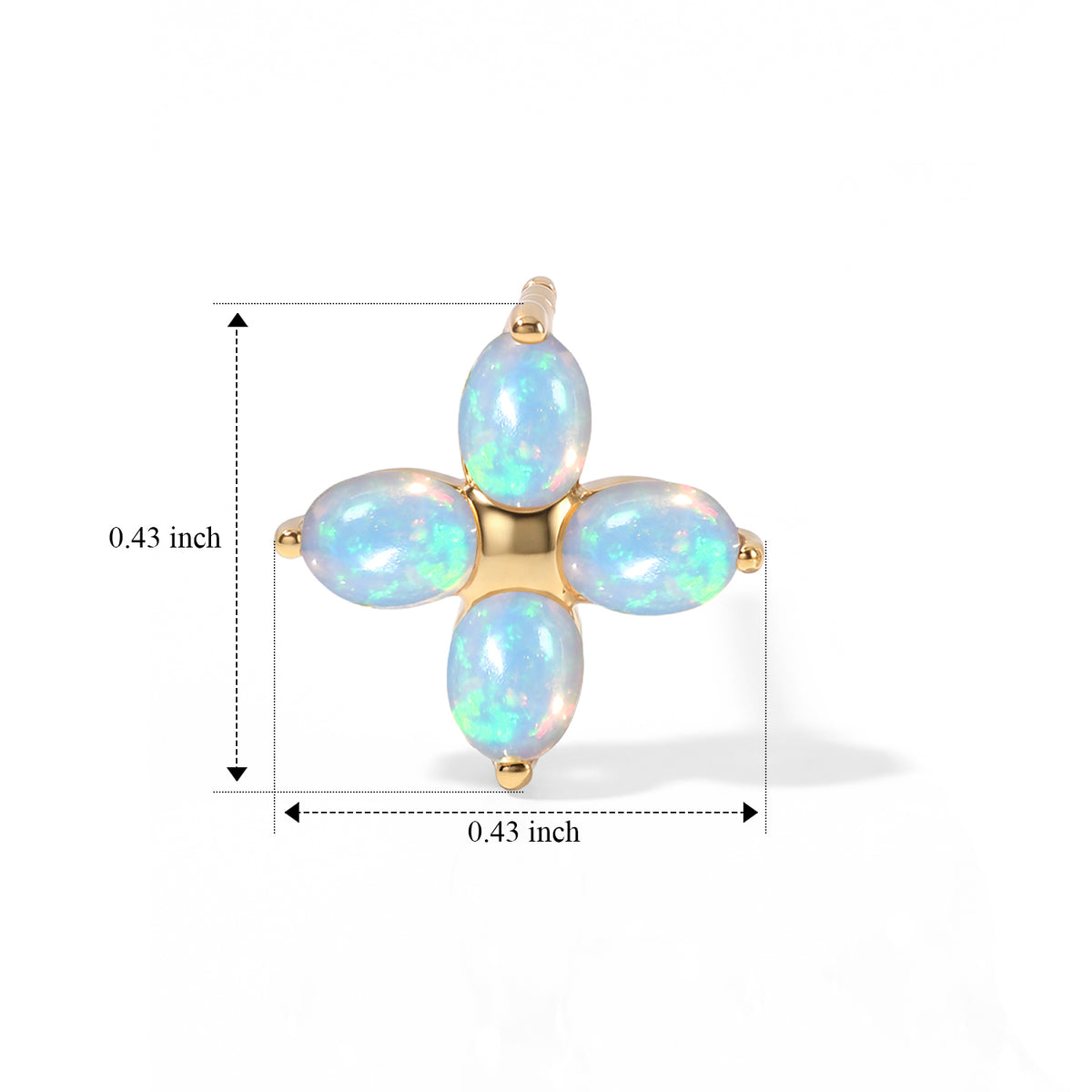 D'joy Ethiopian Opal Cluster Earring Sterling Silver  1.032  Ct. 8778504 4