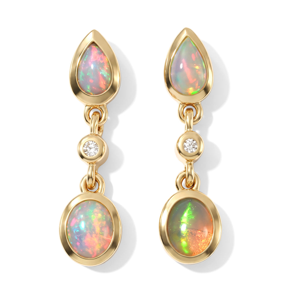 Luxuriant Ethiopian Opal, Lab Grown Diamond Dangling Earring Sterling Silver  0.714  Ct._8778505