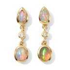 Luxuriant Ethiopian Opal, Lab Grown Diamond Dangling Earring Sterling Silver  0.714  Ct._8778505