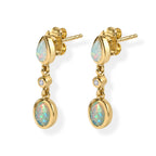 Luxuriant Ethiopian Opal, Lab Grown Diamond Dangling Earring Sterling Silver  0.714  Ct._8778505_3