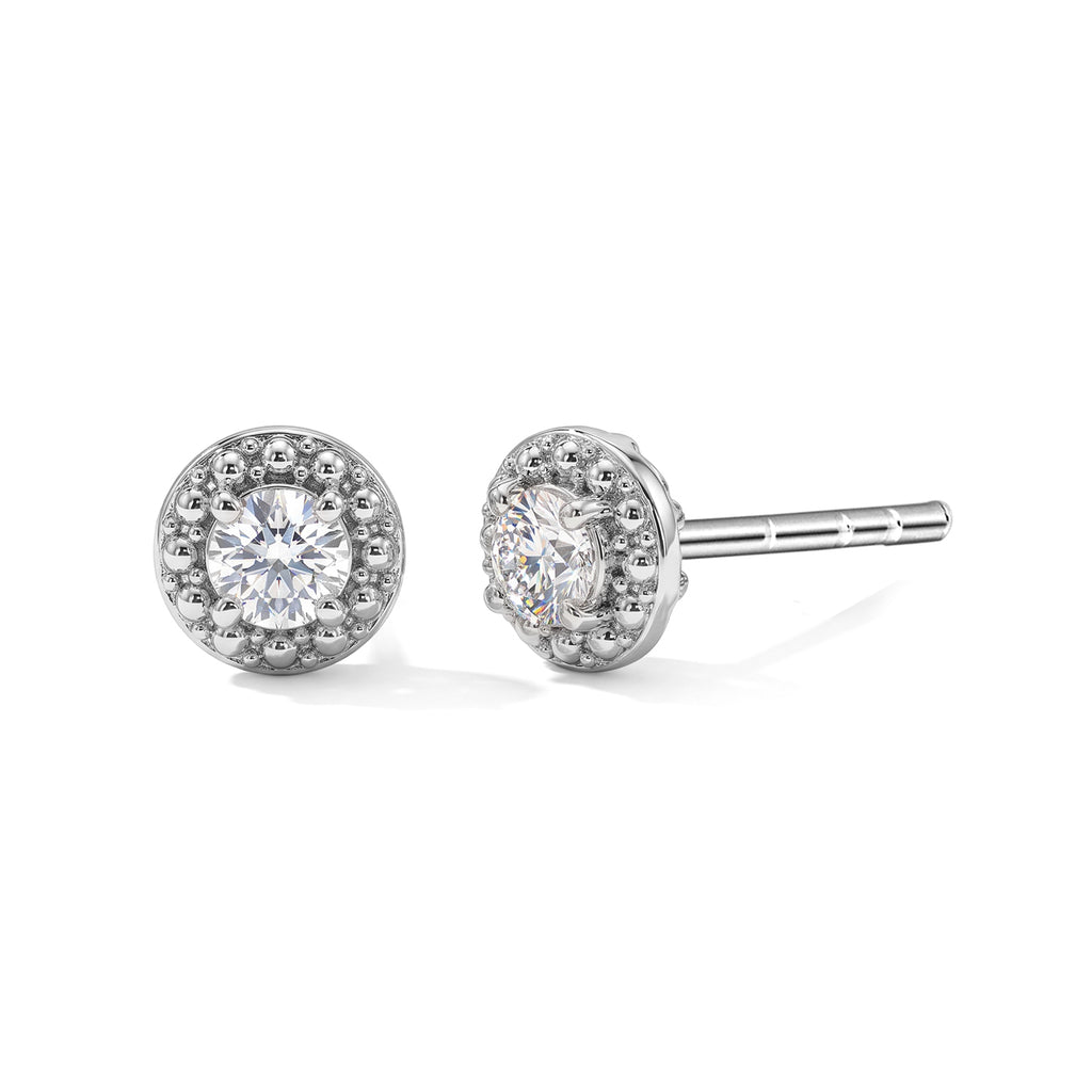Natural White Diamond Solitaire Stud Push Post Earring in Platinum Overlay Sterling Silver_8778822