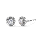 Natural White Diamond Solitaire Stud Push Post Earring in Platinum Overlay Sterling Silver_8778822